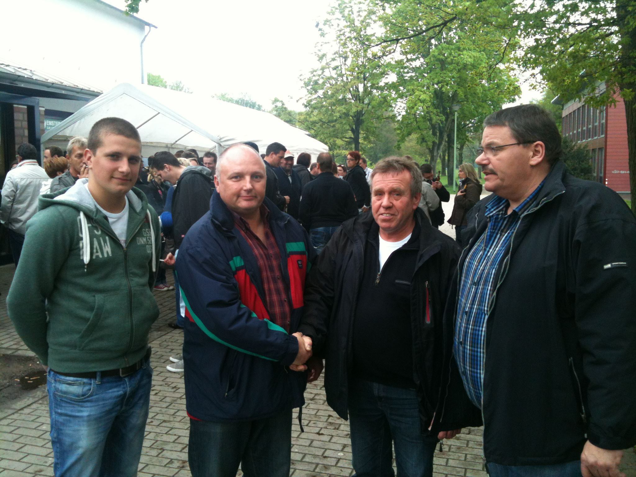 v. l.: Jannik Lux, Frank Gendig, Rolf Wetzel, Christian Semler. (Foto: Uwe Wehner)