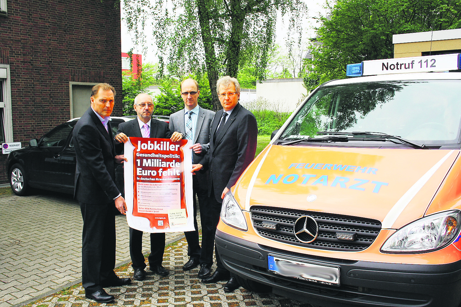 Sie sind empört (v.l.): Werner Neugebauer, Harald Piehl, Matthias Schwanewilms und Peter Weingarten.Foto: privat