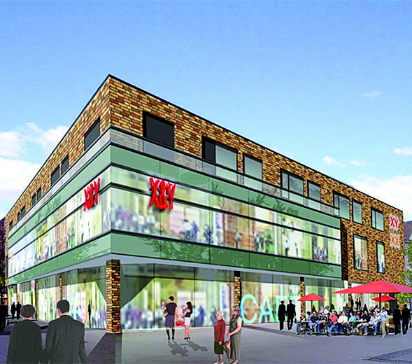 Sollte diese Vision wirklich in Erfüllung gehen? Ein Investor will offensichtlich tatsächlich das alte "P & C-Gebäude" am Marktplatz abreissen und an gleicher Stelle ein neues Geschäftshaus errichten lassen. Diese Lösung hat aber offensichtlich nur dann eine Chance, wenn der nahegelegene Marktplatz - zumindest teilweise - als Parkplatz frei gegeben wird.