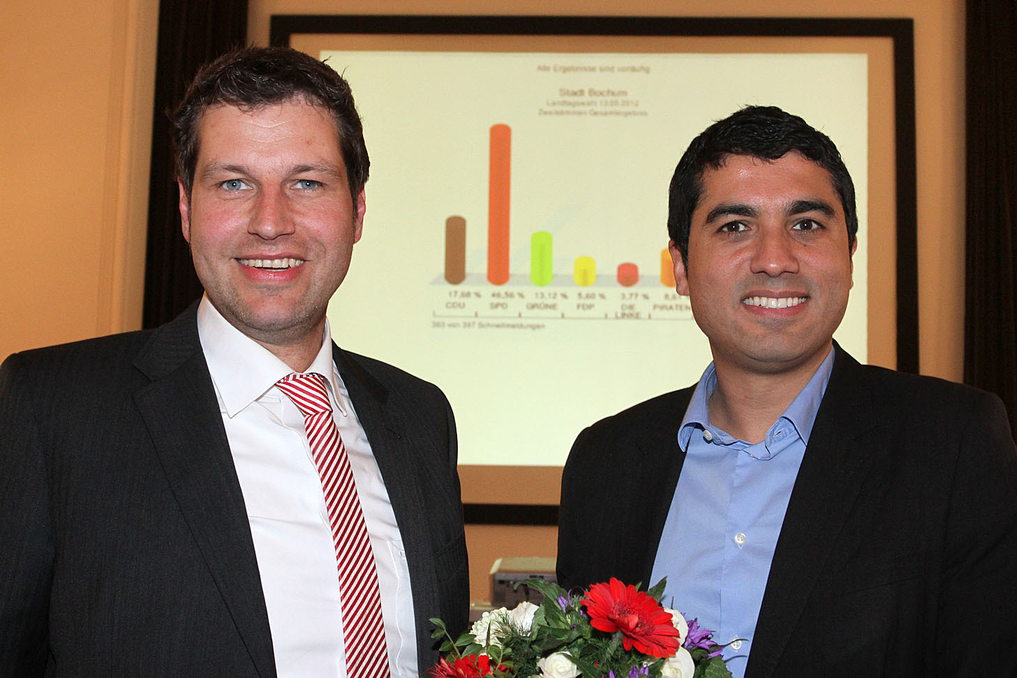 Thomas Eiskirch (l.) und Serdar Yüksel ziehen für die SPD in den Düsseldorfer Landtag ein. Foto: Molatta