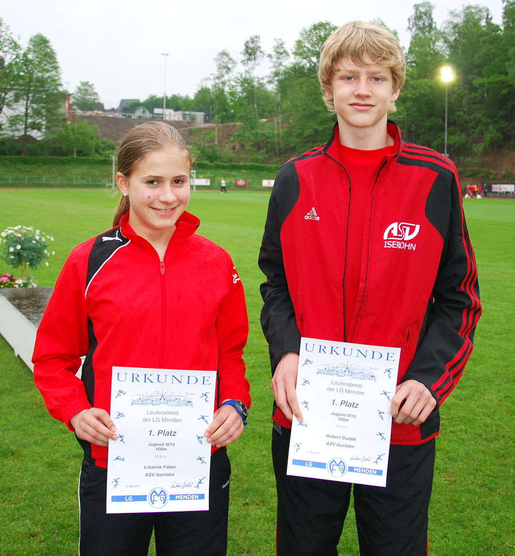Überzeugten über die 100 Meter-Distanz: Lisanne Faber und Robert Budde.
