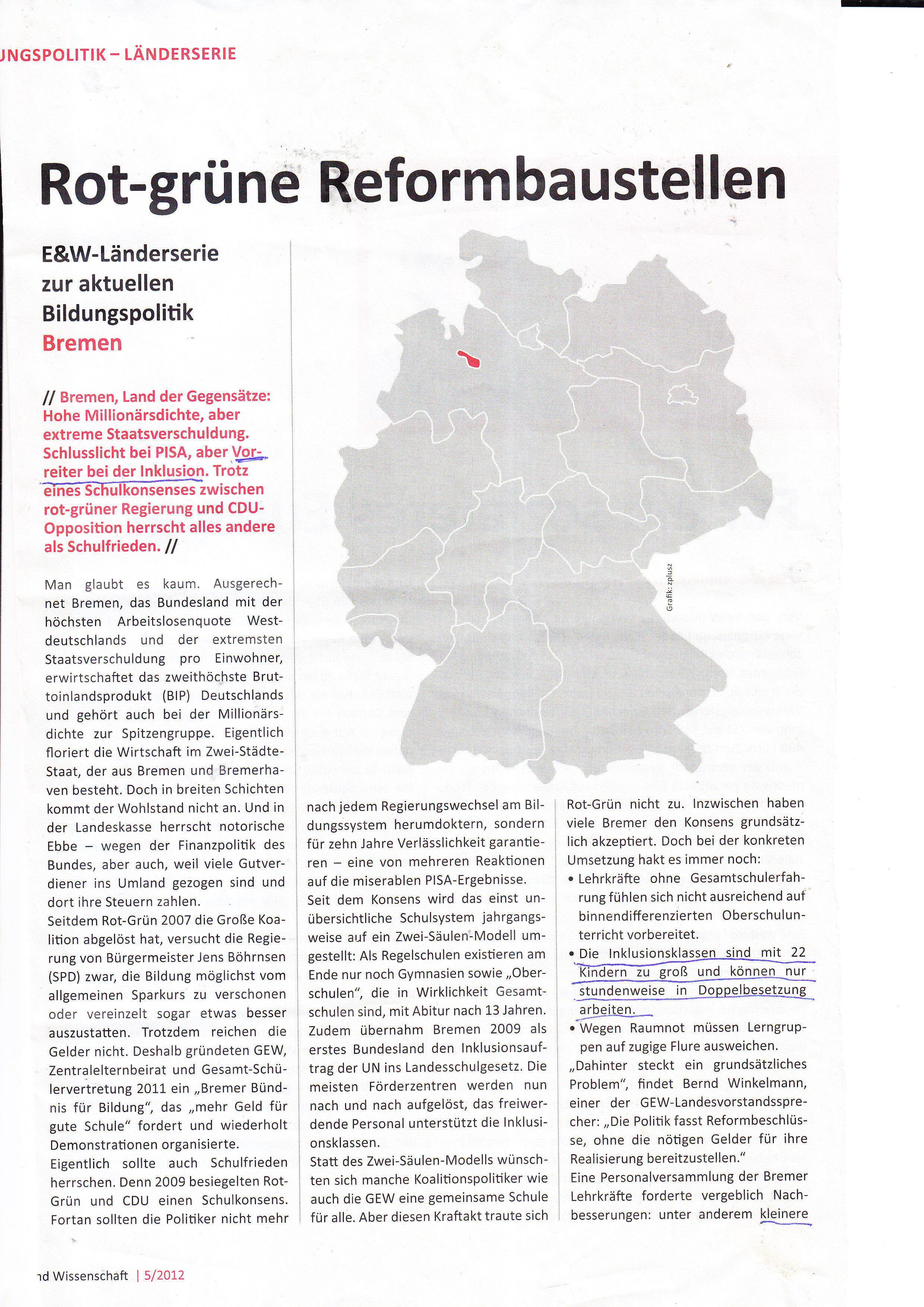 aus Erziehung & Wissenschaft 5/2012, Seite 26