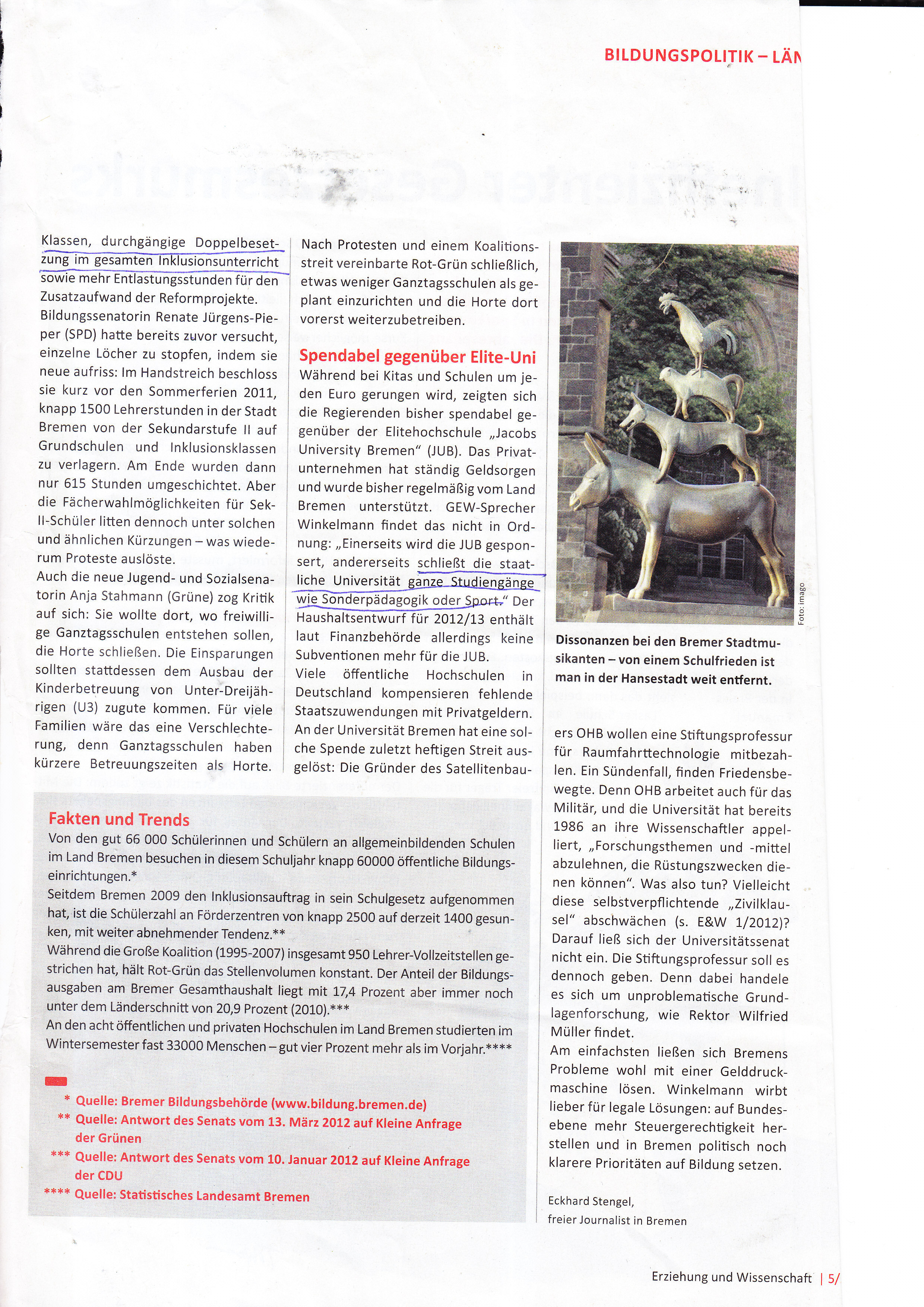 aus Erziehung & Wissenschaft 5/2012, Seite 27