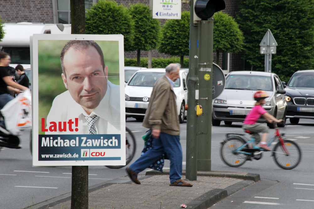 Die CDU ist noch immer "Laut", wie hier an der Kurt-Schumacher-Straße.