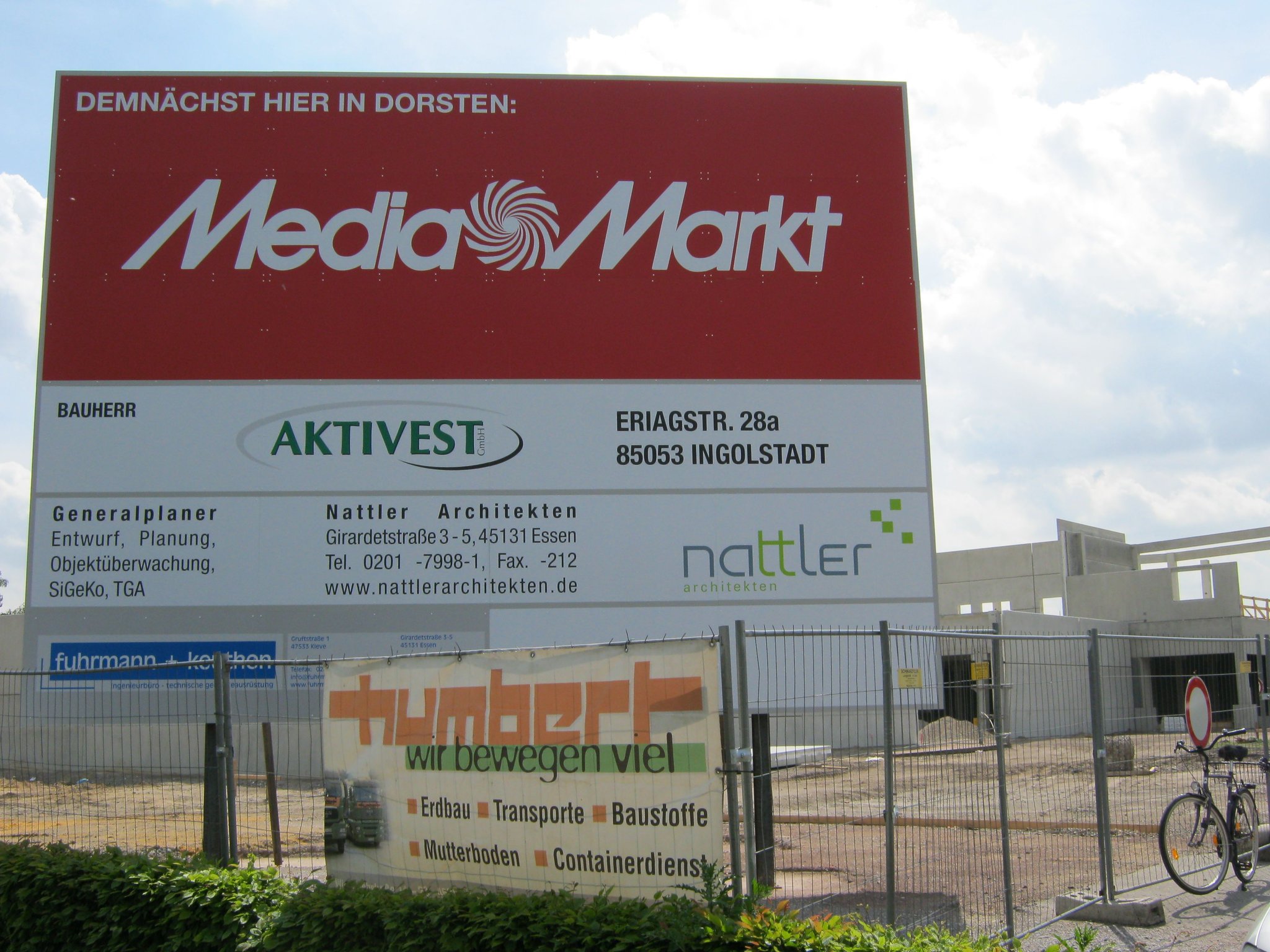 Baufortschritt Media Markt „Auf der Bovenhorst“ in Dorsten (02) - Dorsten