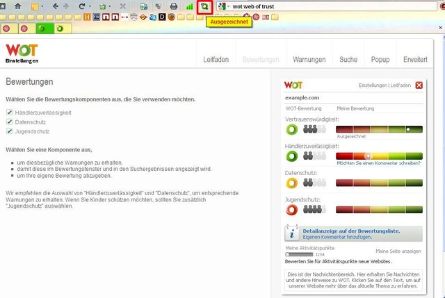 WOT (Web of Trust) Nützliches Addon (Erweiterung) für Mozilla