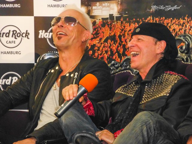Scorpions bei der Pressekonferenz. Foto: Sara Holz