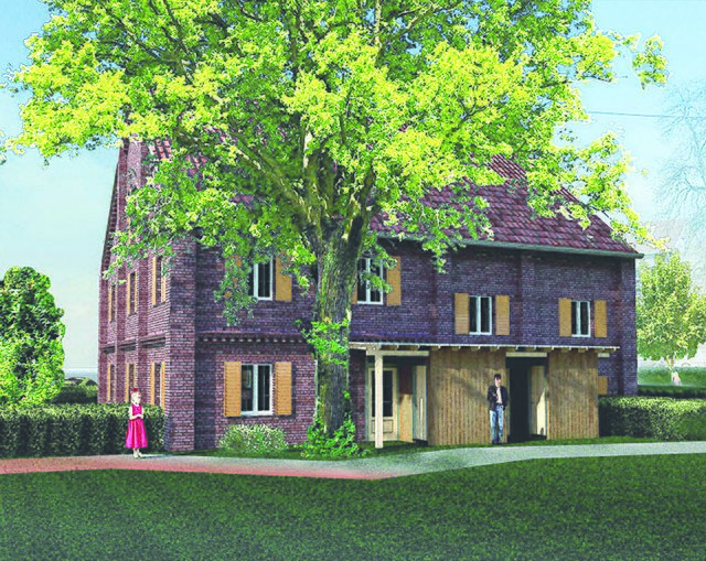 Die Pläne für die Renovierung des Kotten liegen bei Architekt Luggenhölscher fix und fertig in der Schublade. So, wie auf dem obigen Foto zu sehen, könnte der Kotten nach den erforderlichen Bauarbeiten aussehen und für Wohnzwecke genutzt werden.