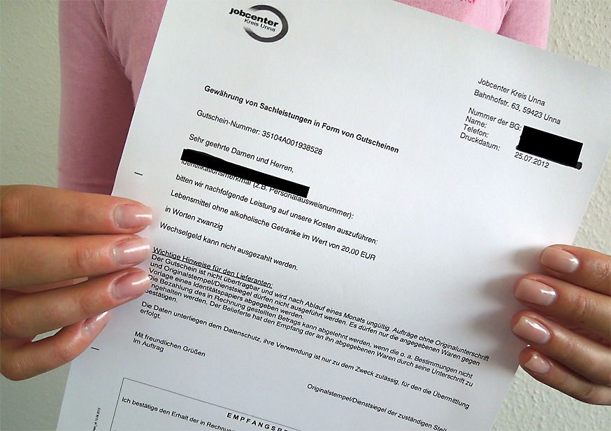 Vor gefälschten Lebensmittelgutscheinen warnt das Jobcenter Kreis Unna.