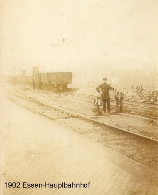 Uropa 1902 Essen Hauptbahnhof. Beruf Stellwerker.