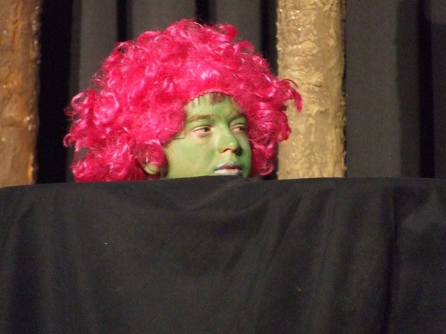 Dominic Sega als grüner Kopf aus "Das Märchen von X" | Foto: Jugendkunstschule