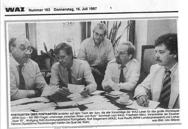 Die Fragen für das Quiz werden in der Redaktion der WAZ ausgesucht.