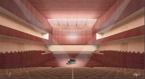 Klassischer Konzertsaal mit Orchester-Altar und Parkett: Stillsitzen auf engen Stühlen