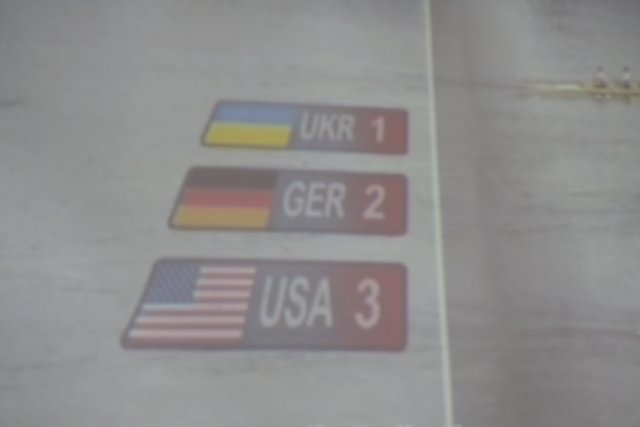 Zieleinlauf Im Doppelvierer