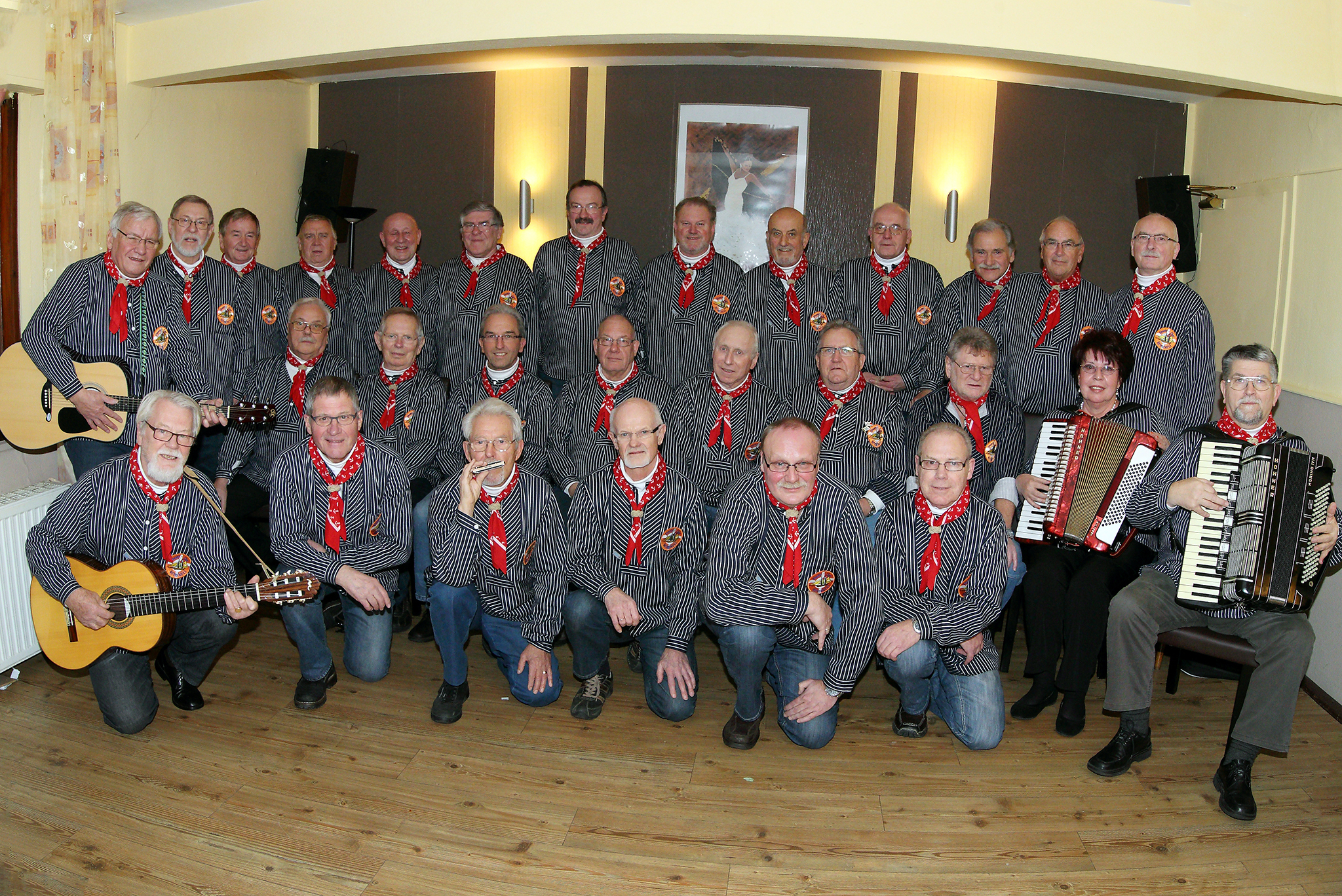 Unser Bild entstand am Rande der Chorprobe am Mittwoch.