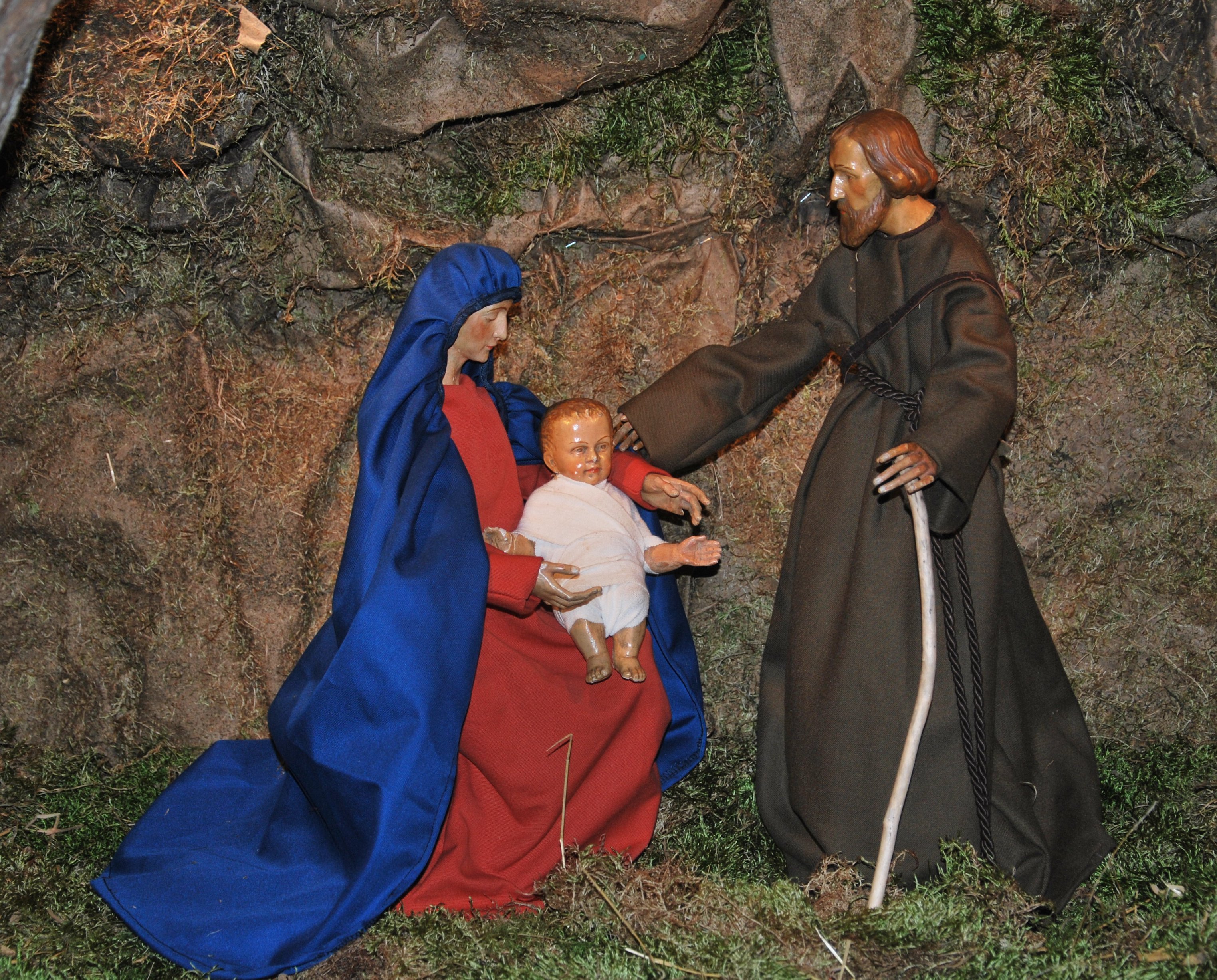 Krippenszene in der Sankt-Clemens-Kirche in Wissel