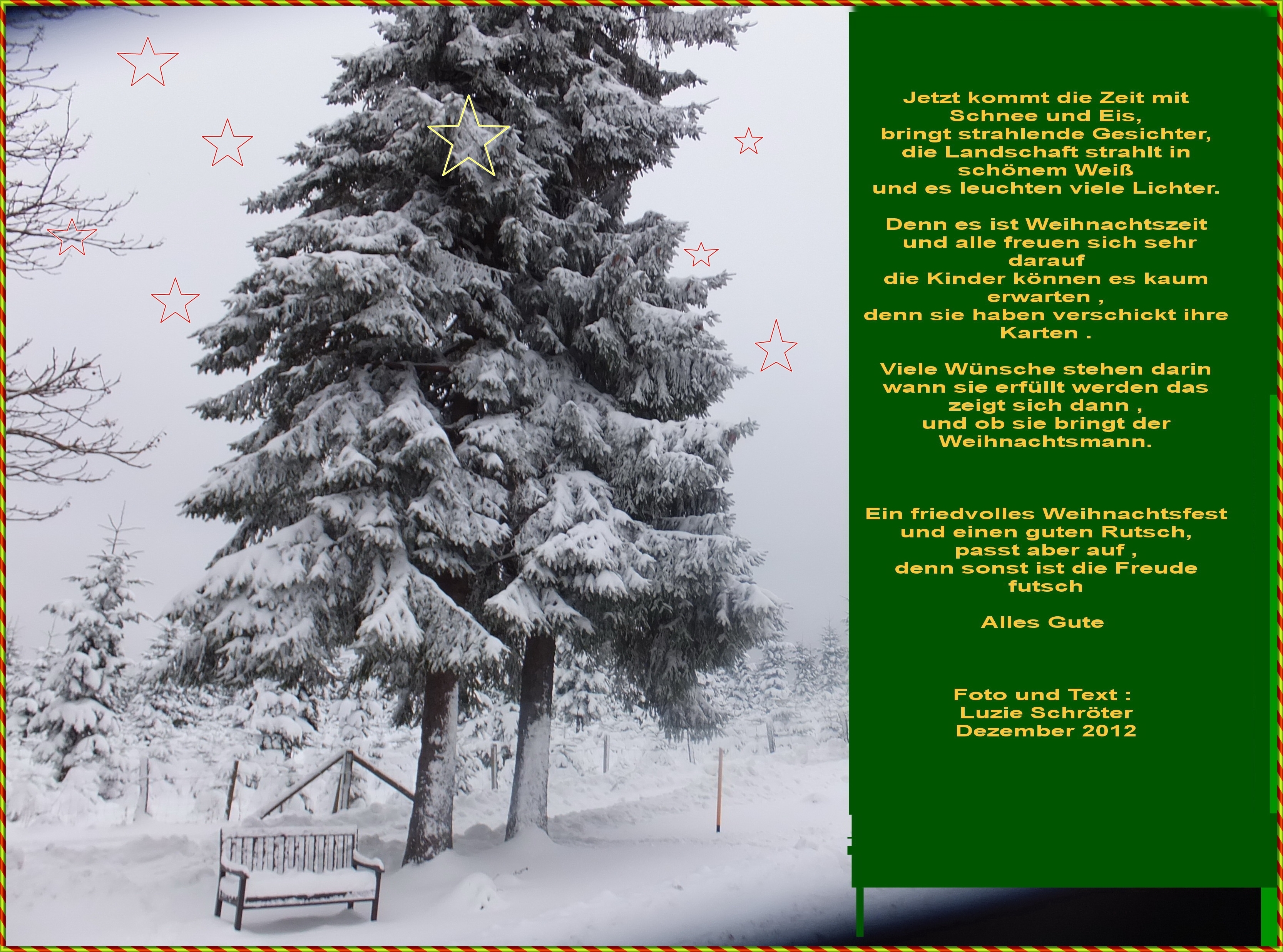 Weihnachten 2012 ,Foto vom 9.Dezember in Altastenberg
