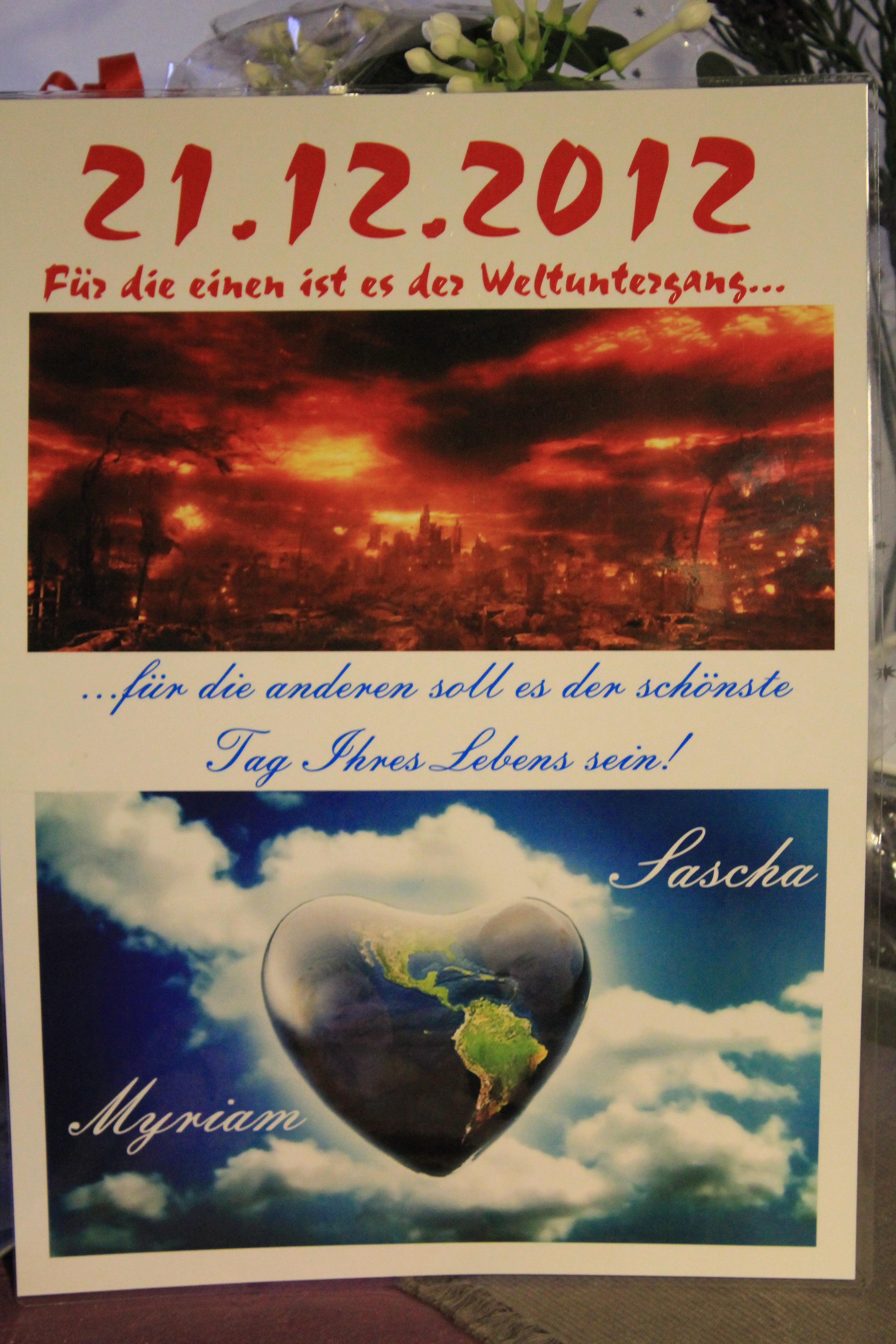 Diese Plakate haben mein Bruder und meine Schwägerin für uns gemacht und im Standesamt aufgehangen