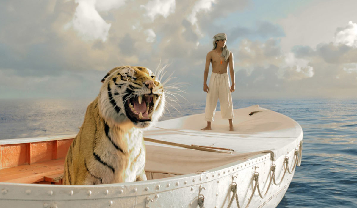 Szene aus "Reise mit Pi - Schiffbruch mit Tiger".