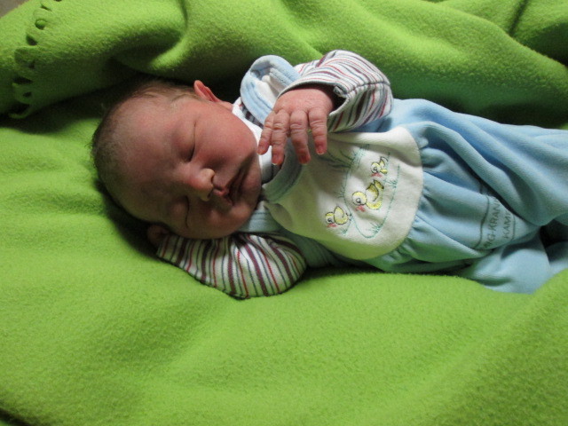 ...und Aiden der erste neue Bürger in 2013.