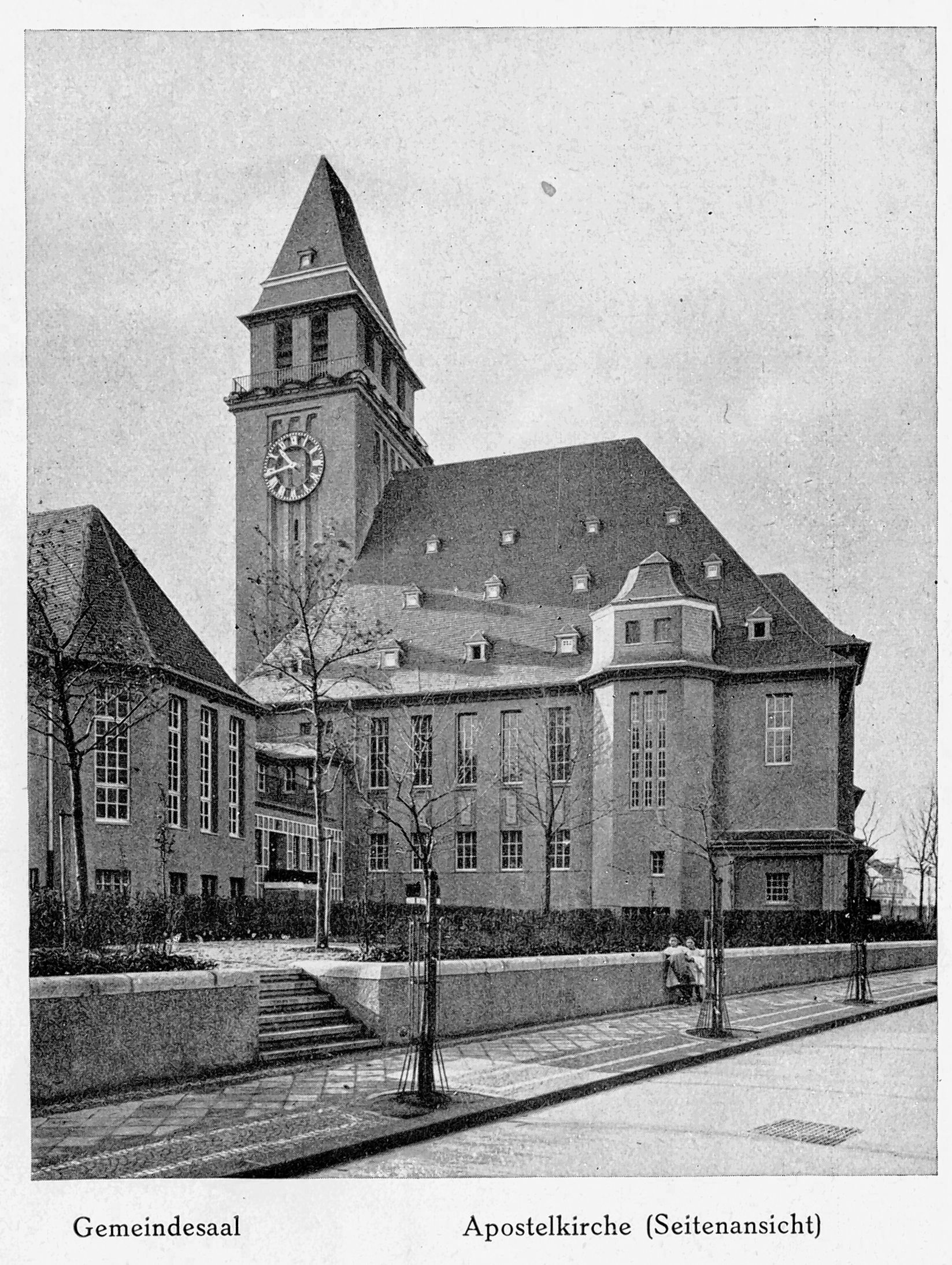 Die Apostelkirche vor rund 100 Jahren.