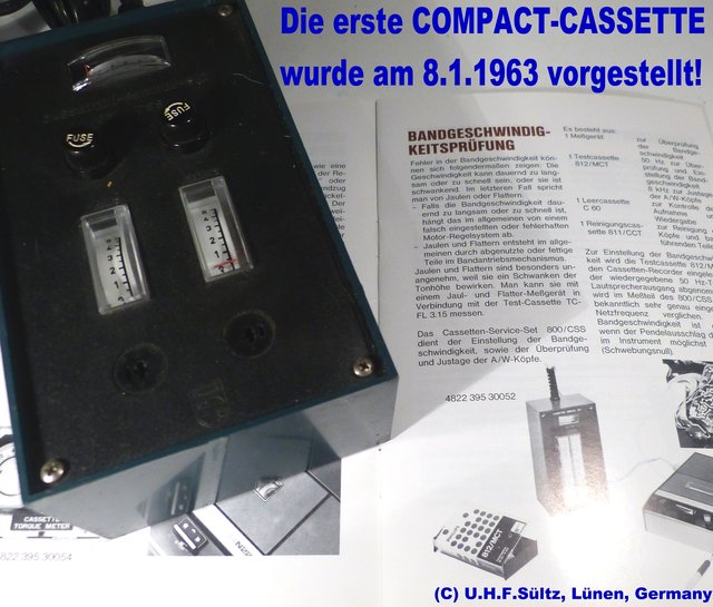 Der Gleichlauf wurde mit diesem Gerät geprüft...