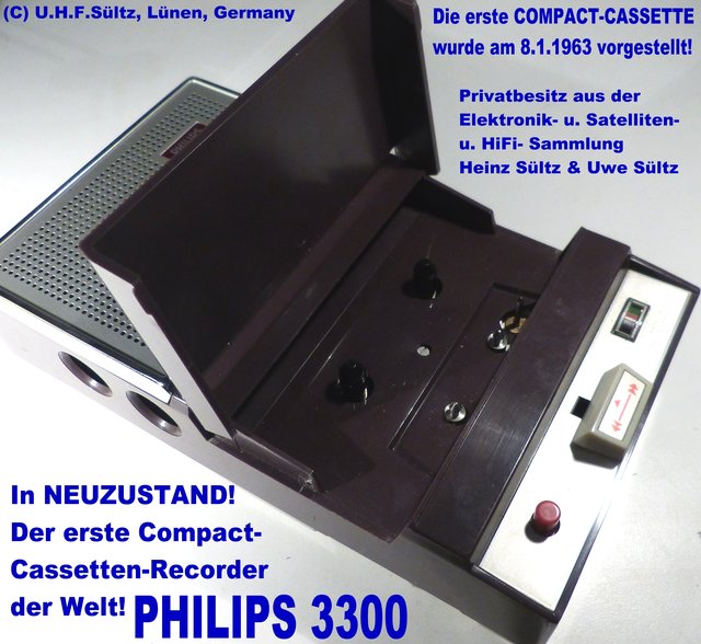 Eines der allerersten Taschen-Tonbandgeräte in NEUZUSTAND...