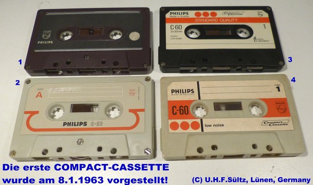Die 4 ersten Cassetten-Generationen...