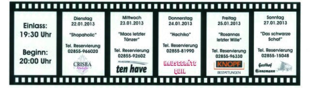 Kinoprogramm der besonderen Art .. Bild: Veranstalter