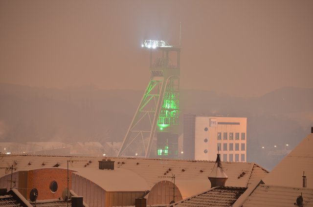 Blick auf den Erin-Turm (Langzeitbelichtung)