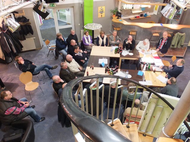 Blick von oben in den Jugendbereich