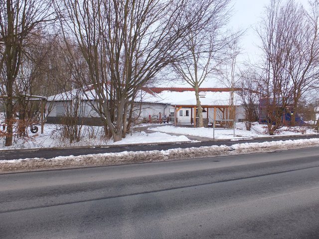 Der Treff von der Bahnhofstraße aus gesehen