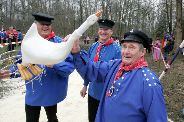 Jeck sind 'se, die Gänsereiter von der Alleestraße und immer für einen Spaß zu haben!