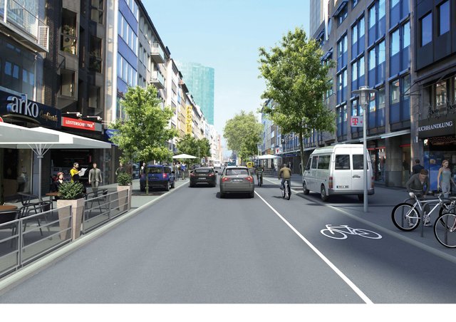 Blick in die Zukunft: So könnte die Friedrichstraße in ein paar Jahren aussehen.