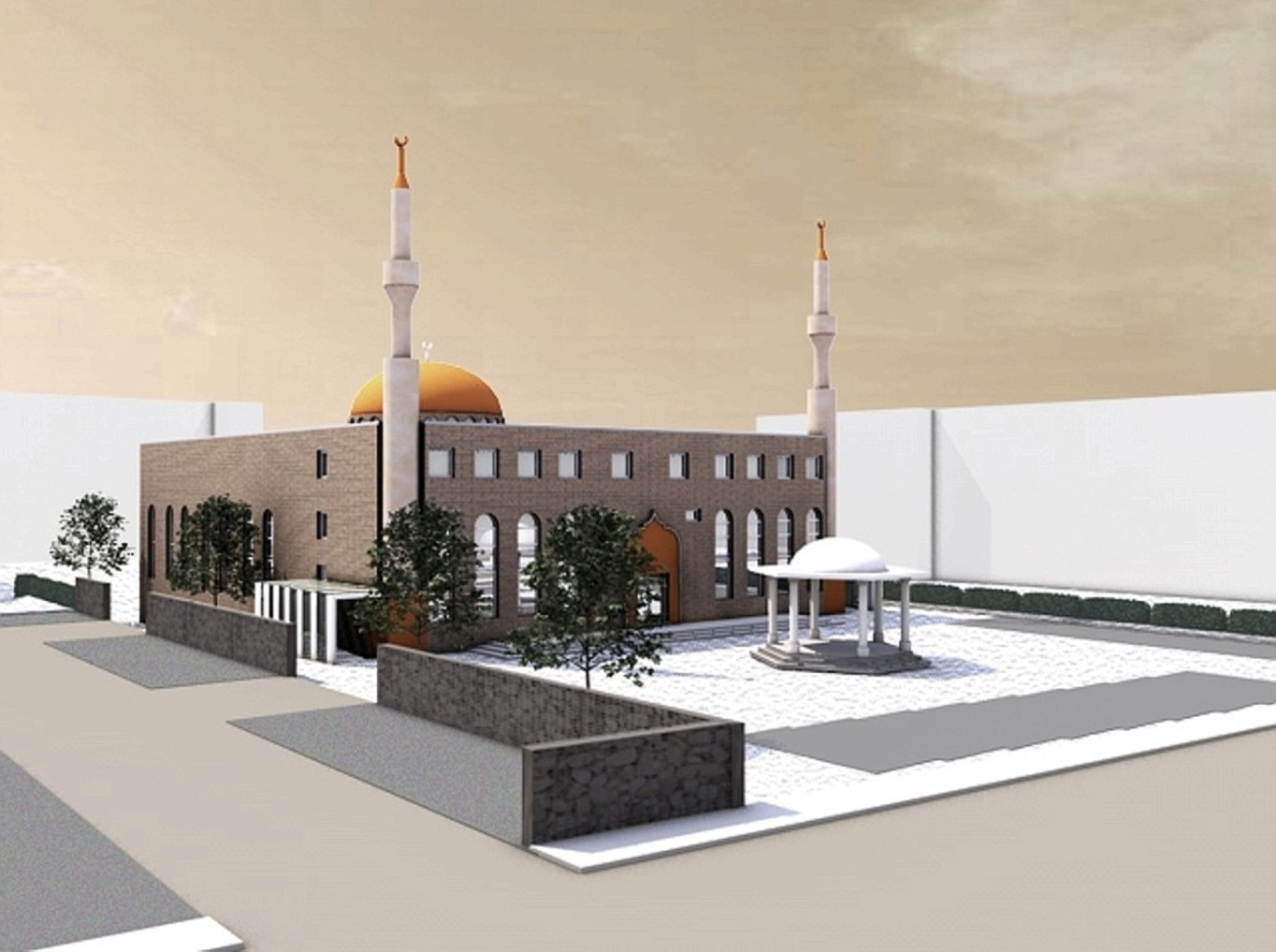 Türkische Moschee mitten in einem Wohngebiet Kamen