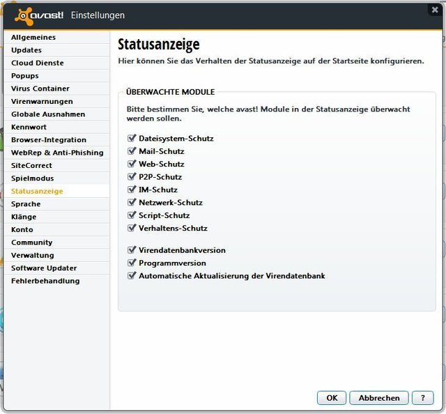 Update-Tipp! Avast 8 - mit neuer Oberfläche und besseren Schutzfunktionen. Überwachte Module in Avast Freeware.