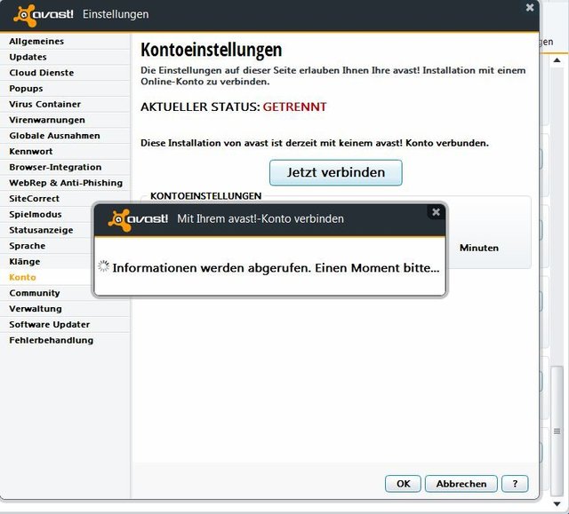 Update-Tipp! Avast 8 - mit neuer Oberfläche und besseren Schutzfunktionen. Online-Konto Verbindung in Avast Freeware (Cloud).