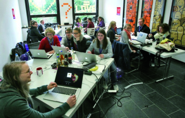 Sichtbar gute Laune in den InnoQ-Räumen. Foto: DiTho