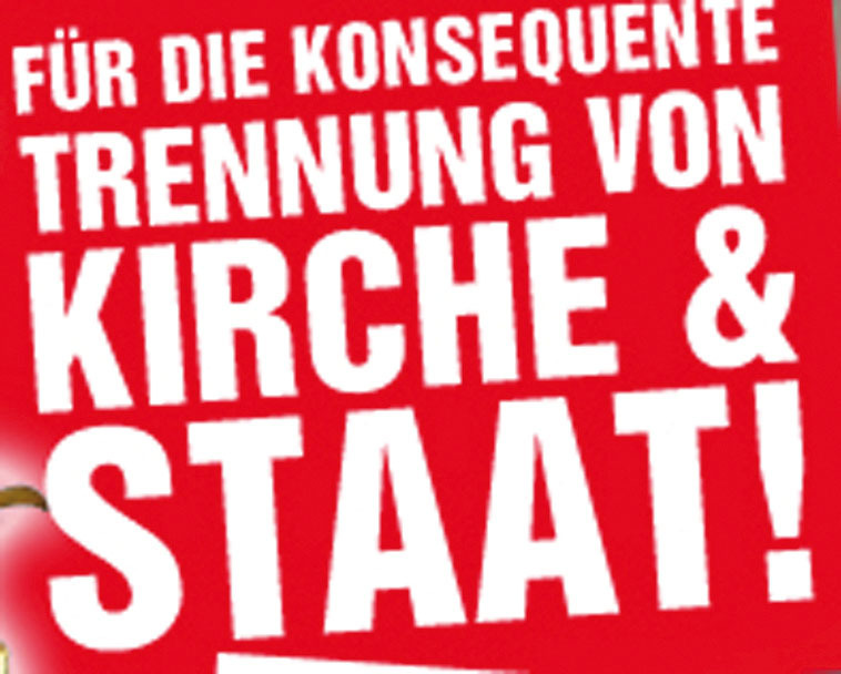 Die konsequente Trennung von Kirche und Staat fordert die LINKE