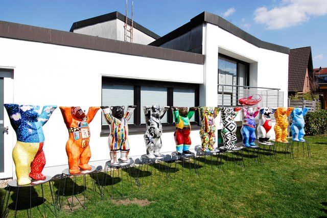 Insgesamt 116 "Buddy Bears" umfasst die aussergewöhnliche Ausstellung am/im "Martin Luther Forum Ruhr" an der Bülser Straße in Gladbeck-Ost.