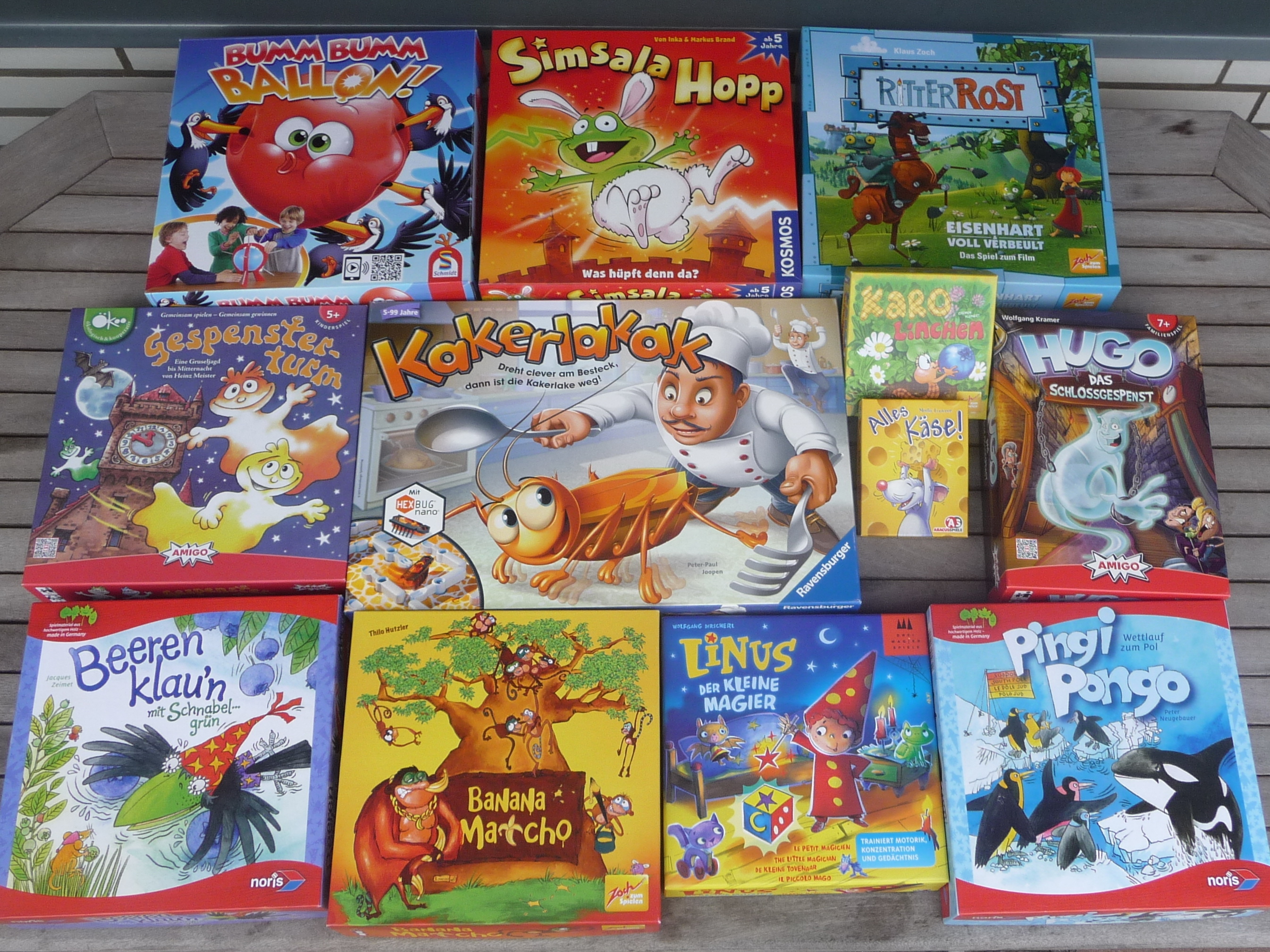 Spieleauswahl für die Kinder- und Jugendbuchwoche in Hünxe.