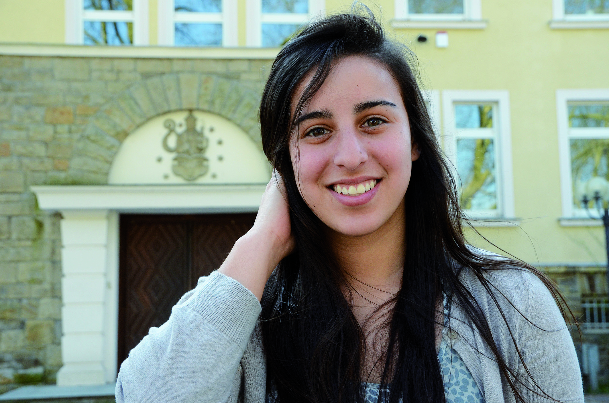 Bis November ist das Gymnasium Werden die schulische Heimat von Marielle Gutierrez. Sie wohnt bei einer Gastfamilie in Werden und spielt für die SGS Essen in der Regionalliga.