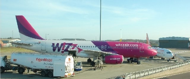 Ein Airbus A320 aus der Flotte von Wizzair