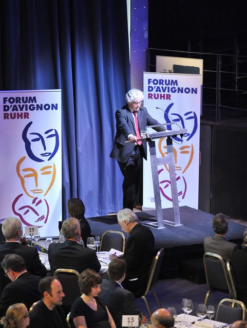 Andreas Bomheuer, Kulturdezernet Essen zur Eröffnung des Forum d´Avigon Ruhr: "Wir wollen die zukunftsorientierte Kultur- und Wirtschaftspoltik durch das Netzwerk der Städte Europas vorantreiben." Foto: V. Wegener