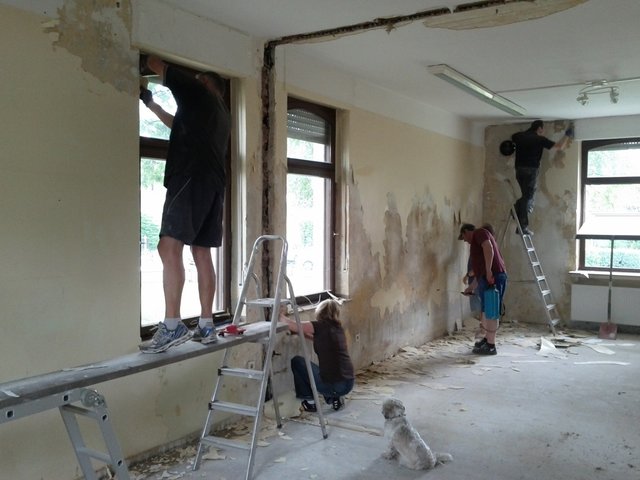 Alt-Tapeten werden abgerissen