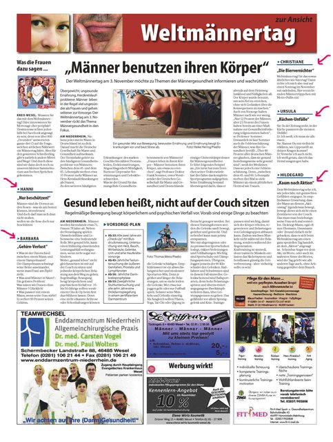 Das ist die Print-Seite, auf der wir Hanni, Barbara, Christiane, Ursula und Hildegard verewigt haben.