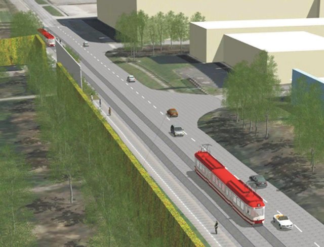 Die vorgestellten Pläne im Vorfeld des Baus der Tedi-Lärmschutzwände mit dem bereits eingezeichneten zweigleisigen Verlauf der Straßenbahn waren Anlass für die Bezirksvertretung Brackel, die Stadtbahn-Planer zwecks Berichterstattung in die BV-Sitzung einzuladen.
