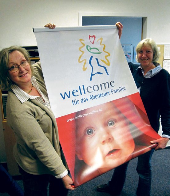 „Für das Abenteuer Familie“ koordinieren (v. l.) Margret Rave und Elisabeth Lindemann das wellcome-Projekt in Gladbeck.