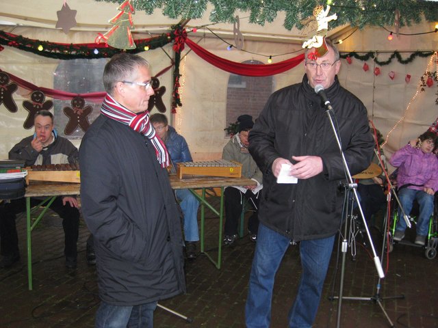 Eröffnung und Begrüßung durch Brudermeister Wolfgang Schütz und Bürgermeister Frank Schneider (links).