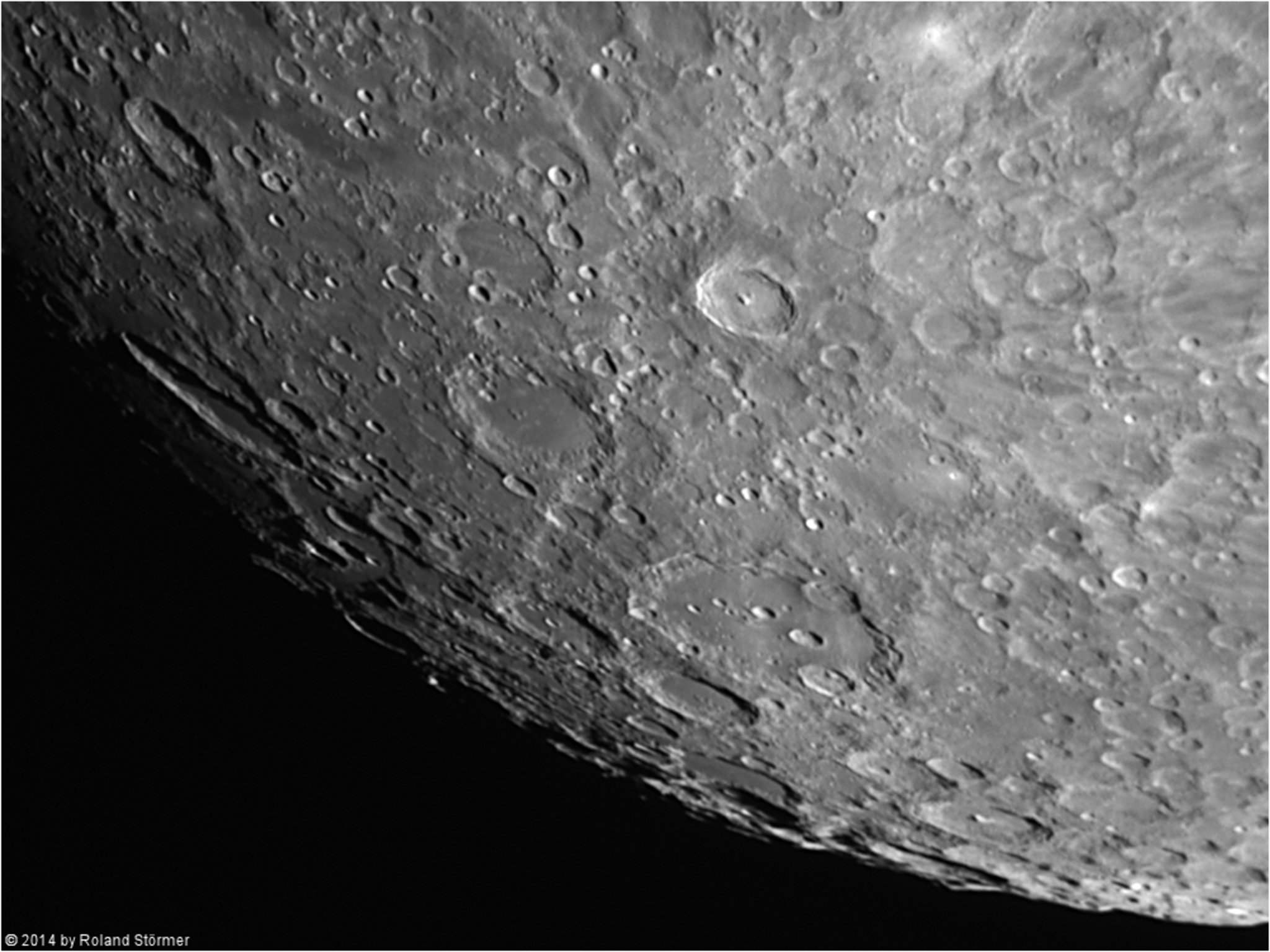 Mondkrater vom 12.01.2014 gegen 20.30 Uhr. Unna